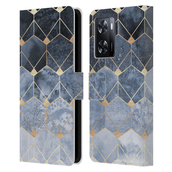 Elisabeth Fredriksson Sparkles Hexagons And Diamonds Leather Book Wallet Case Cover For OPPO A57s