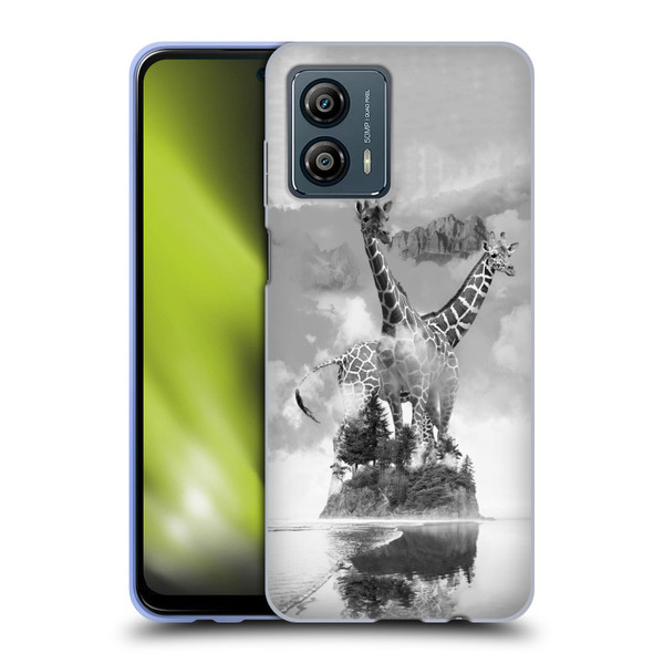 Dave Loblaw Animals Giraffe In The Mist Soft Gel Case for Motorola Moto G53 5G