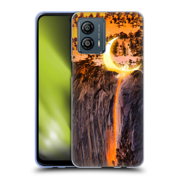 Dave Loblaw Sci-Fi And Surreal Fire Canyon Moon Soft Gel Case for Motorola Moto G53 5G