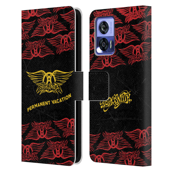 Aerosmith Classics Permanent Vacation Leather Book Wallet Case Cover For Motorola Edge 30 Neo 5G