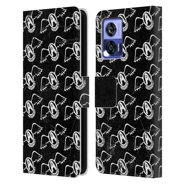 Aerosmith Classics Logo Pattern Leather Book Wallet Case Cover For Motorola Edge 30 Neo 5G