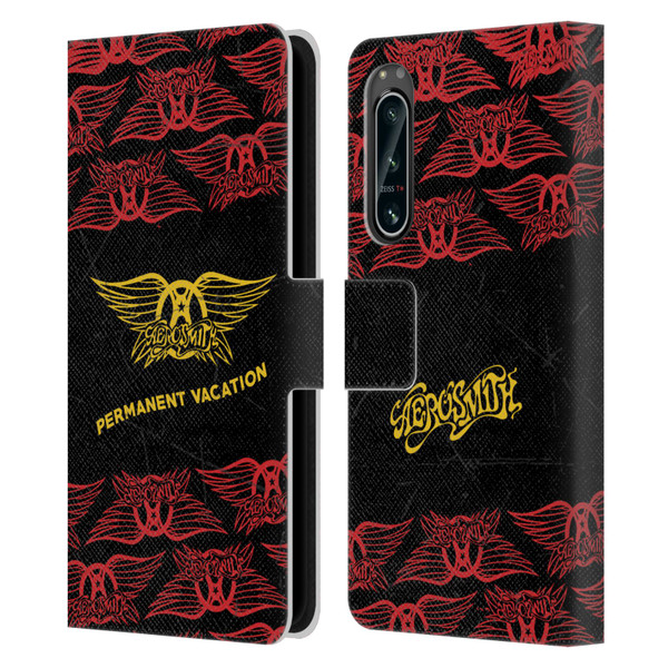 Aerosmith Classics Permanent Vacation Leather Book Wallet Case Cover For Sony Xperia 5 IV