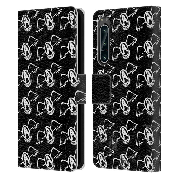 Aerosmith Classics Logo Pattern Leather Book Wallet Case Cover For Sony Xperia 5 IV