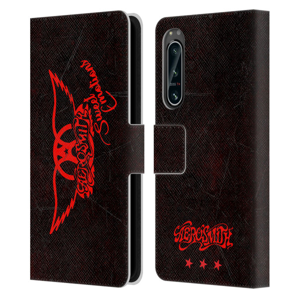 Aerosmith Classics Red Winged Sweet Emotions Leather Book Wallet Case Cover For Sony Xperia 5 IV