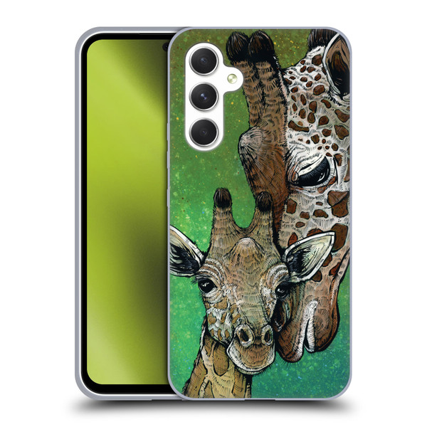 David Lozeau Colourful Art Giraffe Soft Gel Case for Samsung Galaxy A54 5G