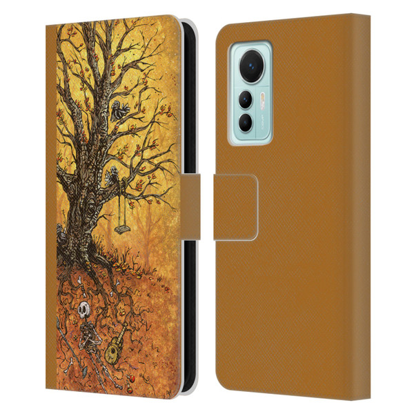 David Lozeau Colourful Art Tree Of Life Leather Book Wallet Case Cover For Xiaomi 12 Lite