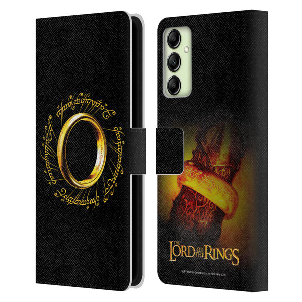 The Lord Of The Rings The Fellowship Of The Ring Graphics One Ring Leather Book Wallet Case Cover For Samsung Galaxy A14 5G