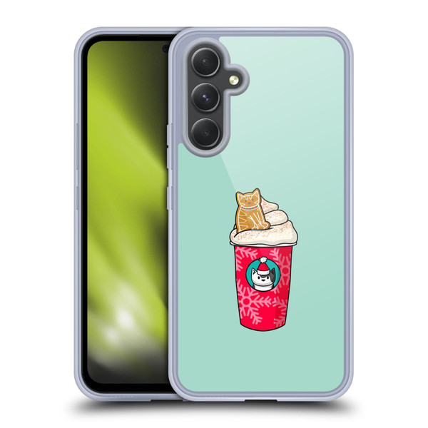 Beth Wilson Doodlecats Gingerbread Latte Soft Gel Case for Samsung Galaxy A54 5G