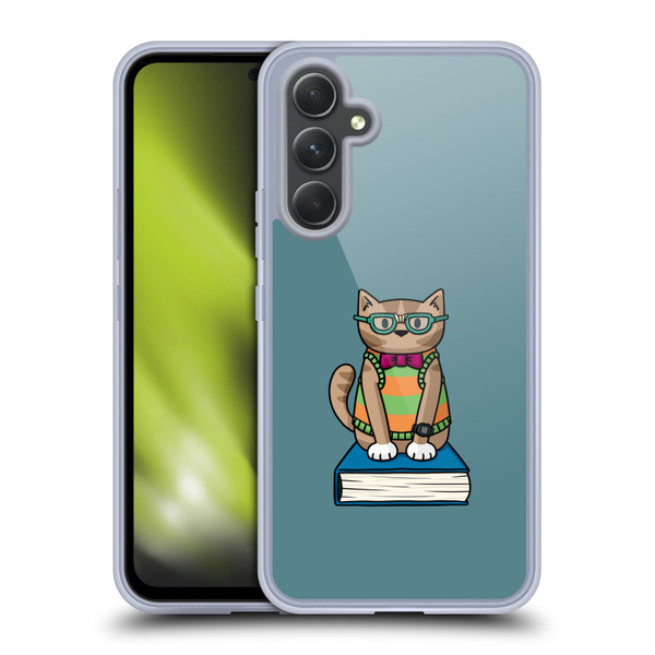 Beth Wilson Doodlecats Nerd Soft Gel Case for Samsung Galaxy A54 5G