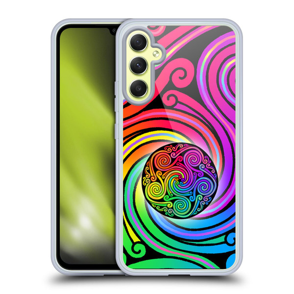 Beth Wilson Rainbow Celtic Knots Spirals Soft Gel Case for Samsung Galaxy A34 5G