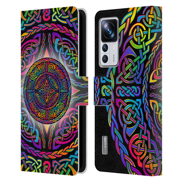 Beth Wilson Rainbow Celtic Knots Shield Leather Book Wallet Case Cover For Xiaomi 12T Pro