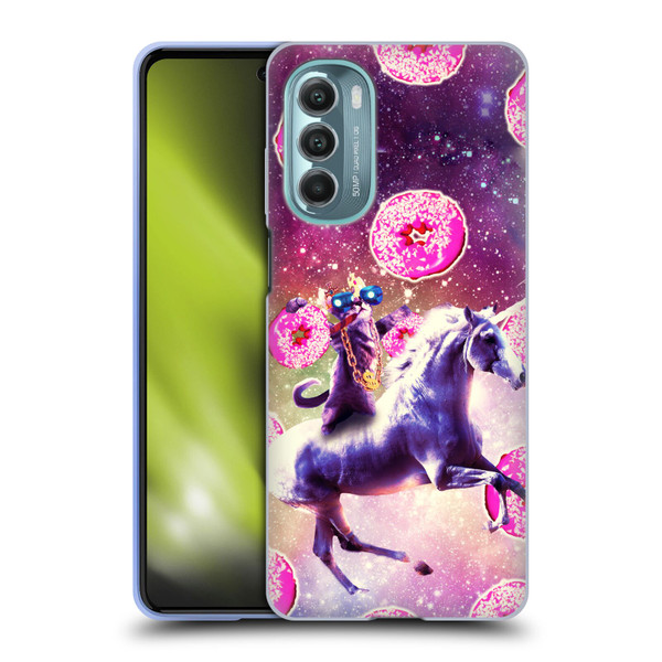 Random Galaxy Mixed Designs Thug Cat Riding Unicorn Soft Gel Case for Motorola Moto G Stylus 5G (2022)