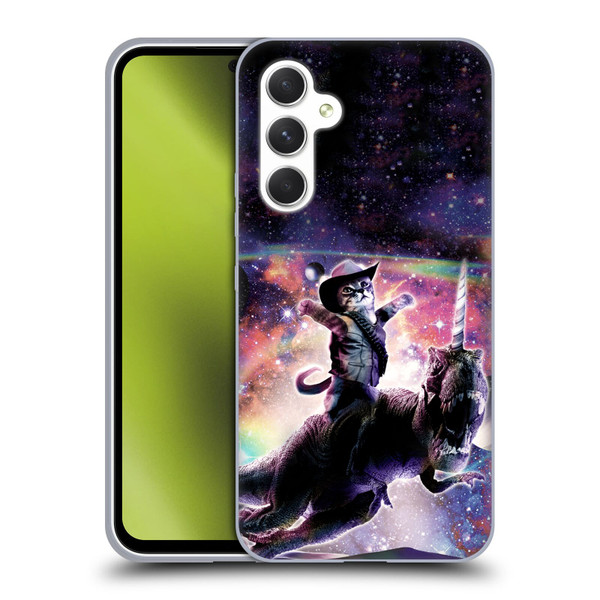 Random Galaxy Space Cat Dinosaur Unicorn Soft Gel Case for Samsung Galaxy A54 5G