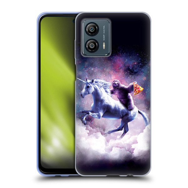 Random Galaxy Space Unicorn Ride Pizza Sloth Soft Gel Case for Motorola Moto G53 5G