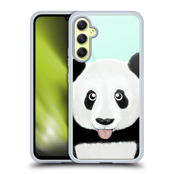 Barruf Animals The Cute Panda Soft Gel Case for Samsung Galaxy A34 5G