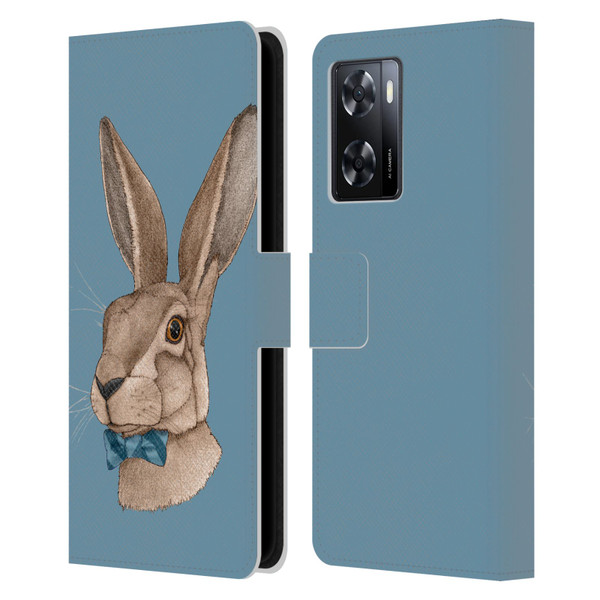 Barruf Animals Hare Leather Book Wallet Case Cover For OPPO A57s