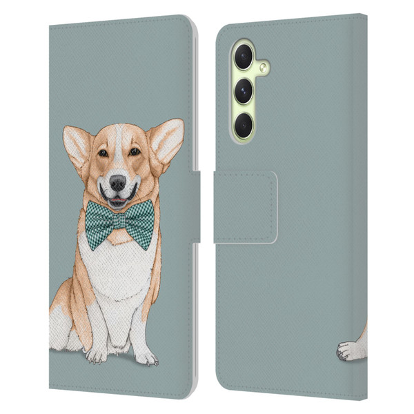 Barruf Dogs Corgi Leather Book Wallet Case Cover For Samsung Galaxy A54 5G