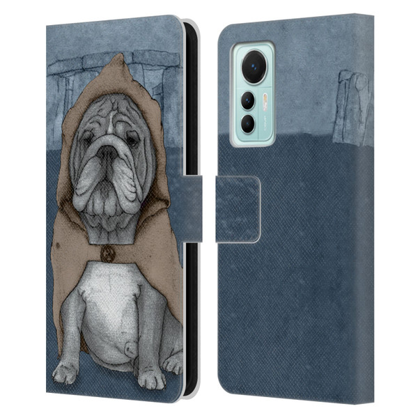 Barruf Dogs English Bulldog Leather Book Wallet Case Cover For Xiaomi 12 Lite