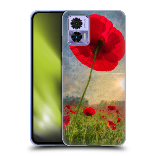 Celebrate Life Gallery Florals Red Flower Soft Gel Case for Motorola Edge 30 Neo 5G