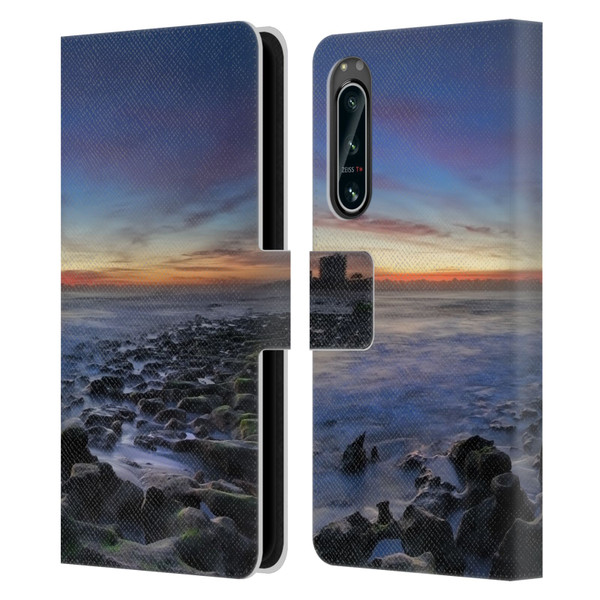 Celebrate Life Gallery Beaches 2 Blue Lagoon Leather Book Wallet Case Cover For Sony Xperia 5 IV