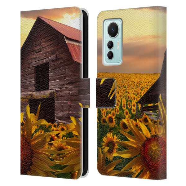 Celebrate Life Gallery Florals Sunflower Dance Leather Book Wallet Case Cover For Xiaomi 12 Lite