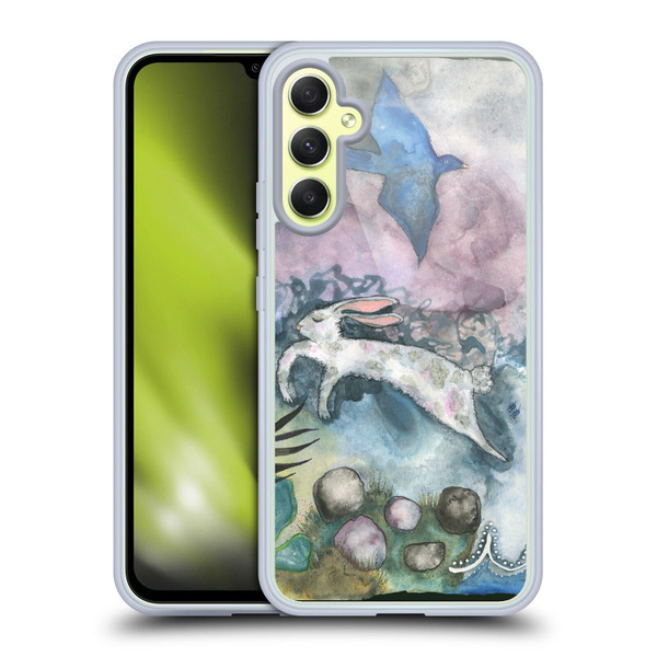 Wyanne Animals Bird and Rabbit Soft Gel Case for Samsung Galaxy A34 5G