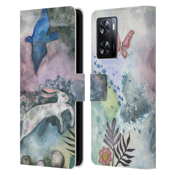 Wyanne Animals Bird and Rabbit Leather Book Wallet Case Cover For OPPO A57s