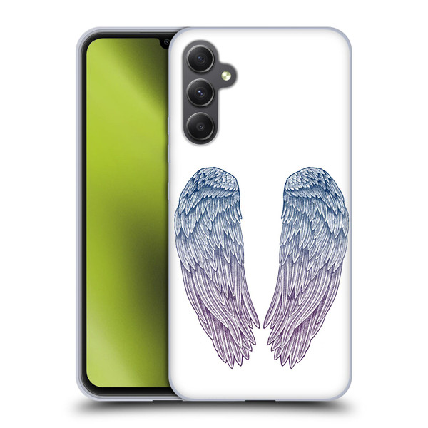 Rachel Caldwell Illustrations Angel Wings Soft Gel Case for Samsung Galaxy A34 5G