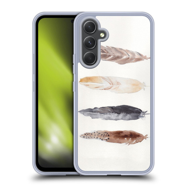 Mai Autumn Feathers Pattern Soft Gel Case for Samsung Galaxy A54 5G