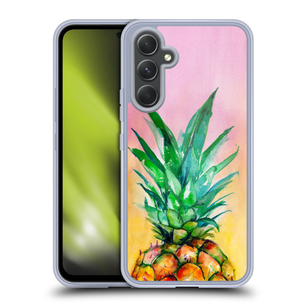 Mai Autumn Paintings Ombre Pineapple Soft Gel Case for Samsung Galaxy A54 5G