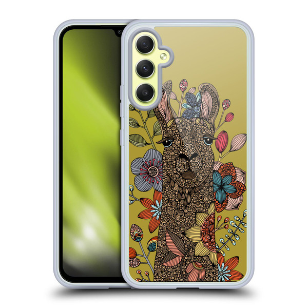 Valentina Animals And Floral Llama Soft Gel Case for Samsung Galaxy A34 5G