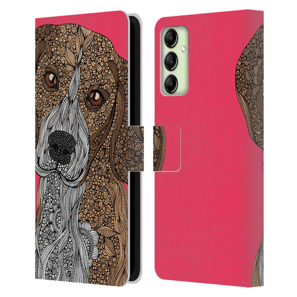 Valentina Dogs Beagle Leather Book Wallet Case Cover For Samsung Galaxy A14 5G
