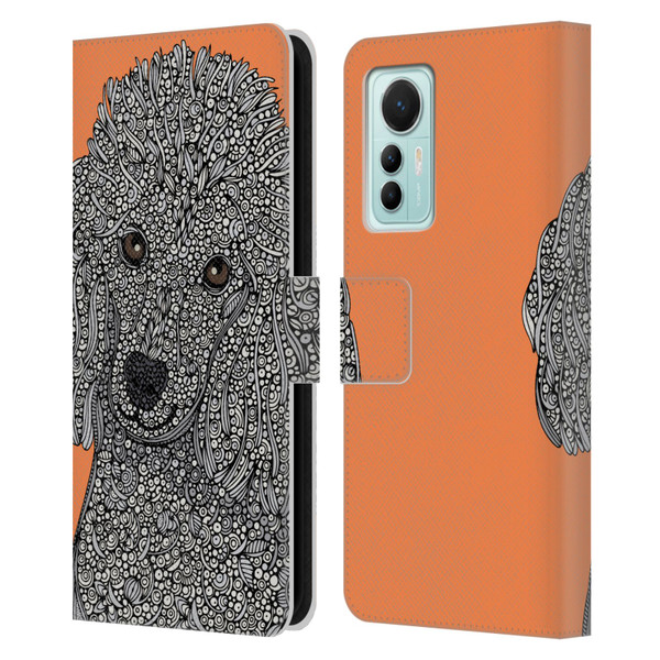 Valentina Dogs Poodle Leather Book Wallet Case Cover For Xiaomi 12 Lite