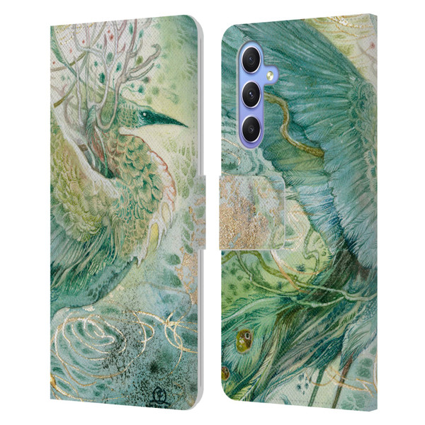 Stephanie Law Birds Phoenix Leather Book Wallet Case Cover For Samsung Galaxy A34 5G