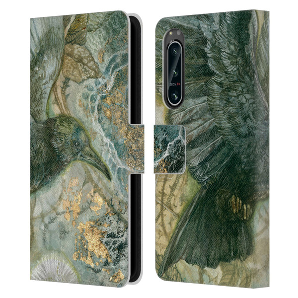 Stephanie Law Birds Detached Shadow Leather Book Wallet Case Cover For Sony Xperia 5 IV