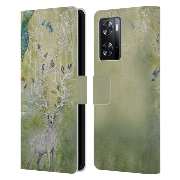 Stephanie Law Stag Sonata Cycle Deer 2 Leather Book Wallet Case Cover For OPPO A57s