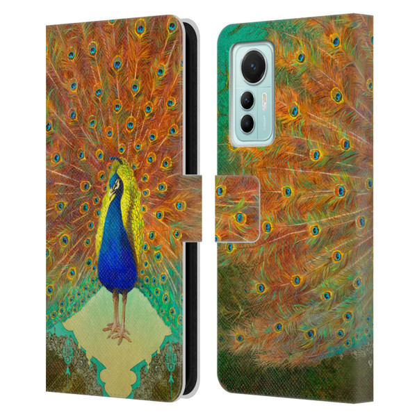 Duirwaigh Animals Peacock Leather Book Wallet Case Cover For Xiaomi 12 Lite
