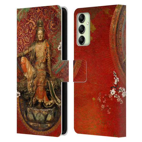 Duirwaigh God Quan Yin Leather Book Wallet Case Cover For Samsung Galaxy A14 5G