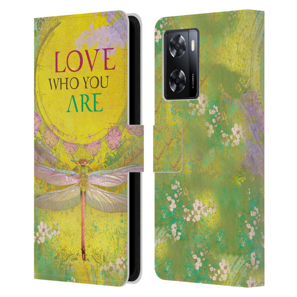 Duirwaigh Insects Dragonfly 3 Leather Book Wallet Case Cover For OPPO A57s