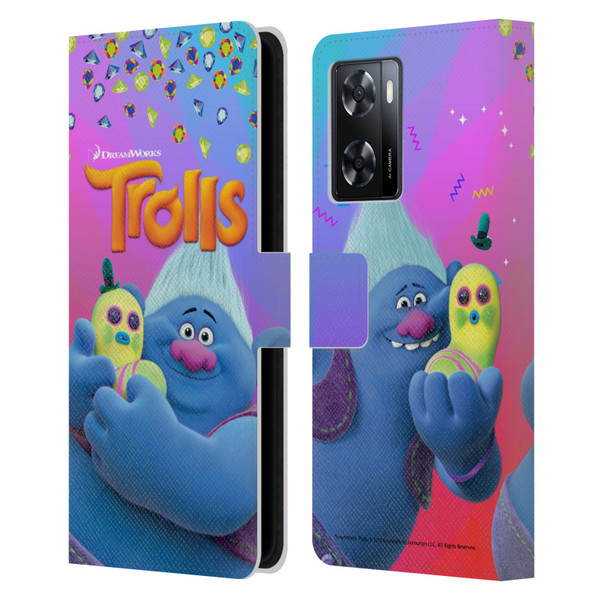 Trolls Snack Pack Biggie & Mr. Dinkles Leather Book Wallet Case Cover For OPPO A57s