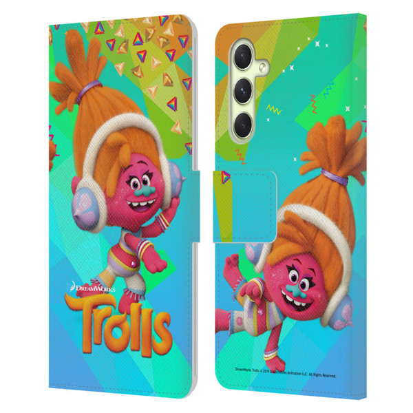 Trolls Snack Pack DJ Suki Leather Book Wallet Case Cover For Samsung Galaxy A54 5G
