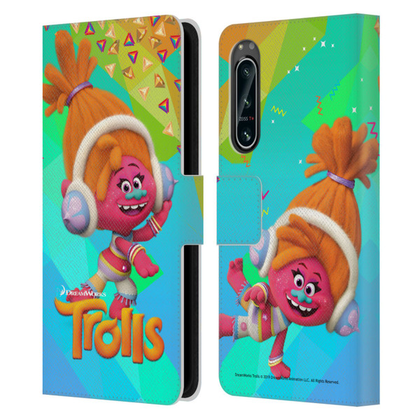 Trolls Snack Pack DJ Suki Leather Book Wallet Case Cover For Sony Xperia 5 IV