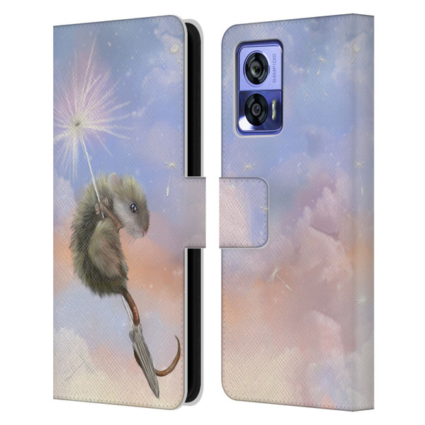 Ash Evans Animals Dandelion Mouse Leather Book Wallet Case Cover For Motorola Edge 30 Neo 5G