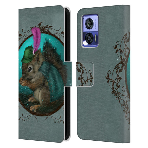 Ash Evans Animals Squirrel Leather Book Wallet Case Cover For Motorola Edge 30 Neo 5G