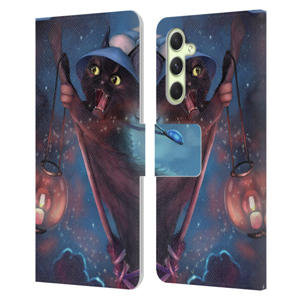 Ash Evans Black Cats 2 Magical Leather Book Wallet Case Cover For Samsung Galaxy A54 5G