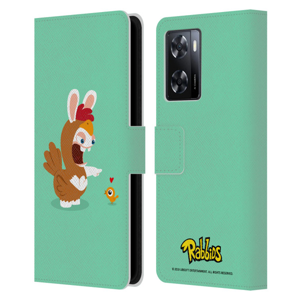 Rabbids Costumes Chicken Leather Book Wallet Case Cover For OPPO A57s