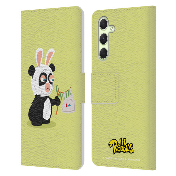 Rabbids Costumes Panda Leather Book Wallet Case Cover For Samsung Galaxy A54 5G