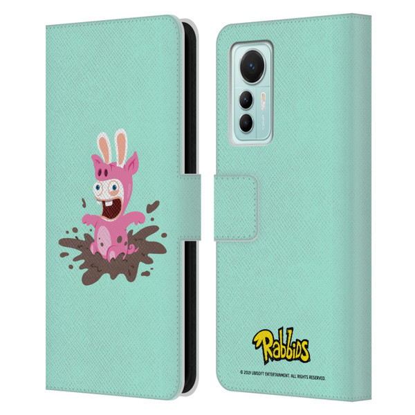 Rabbids Costumes Pig Leather Book Wallet Case Cover For Xiaomi 12 Lite