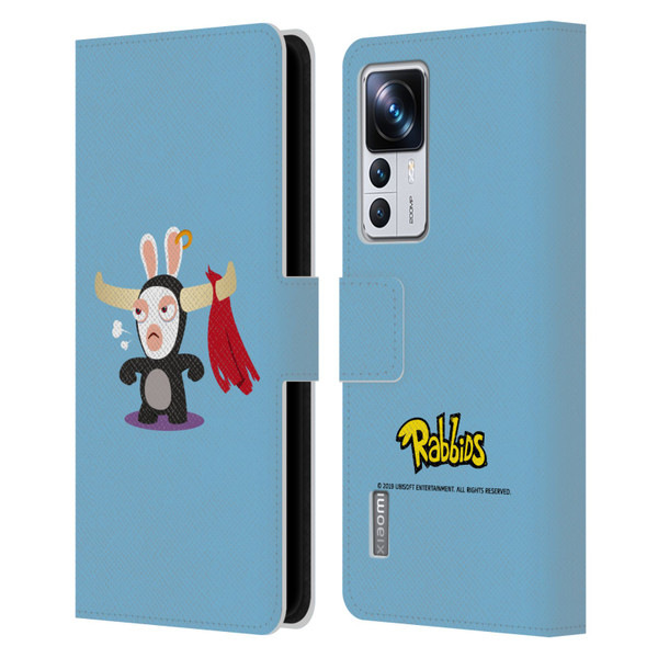 Rabbids Costumes Bull Leather Book Wallet Case Cover For Xiaomi 12T Pro