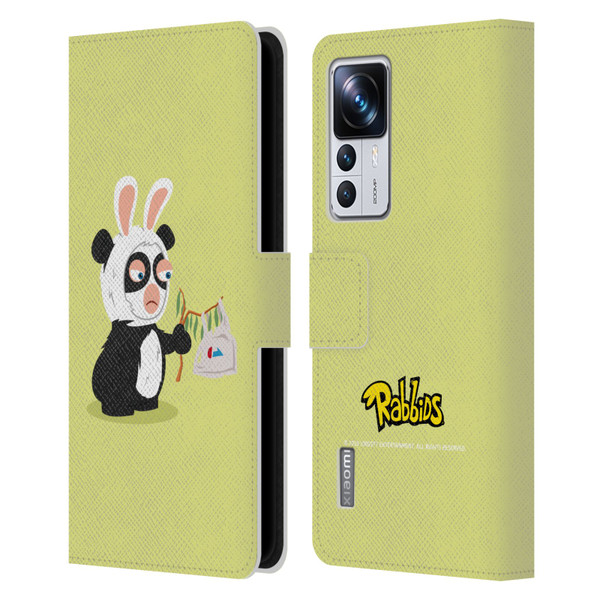 Rabbids Costumes Panda Leather Book Wallet Case Cover For Xiaomi 12T Pro